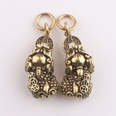 Makone 재물을부르는 비휴 순황동 장식품 걸이식 열쇠고리 생일선물 자동차 목걸이 커플용품