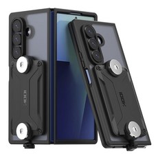 백케이 갤럭시 Z폴드7 6 5 4 오토바이 충전 자석케이스 핸드폰거치대, 갤럭시Z폴드7, 블랙 갤럭시Z폴드7, 블랙