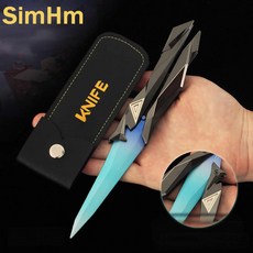 SimHm 발로란트 싱귤레이터 버터플라이 나이프 게임스킨 나비칼 카람빗 무기 스킨 발리송 Valorant Butterfly Knife, 검정 파란 Black Blue, 1개