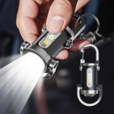 Ataasha 방수 열쇠고리 손전등 미니 휴대용 초강력 후레쉬 usb, 블랙, 1개