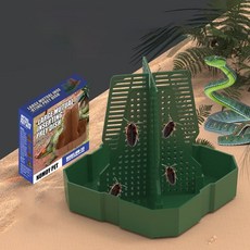 애완동물 밥그릇 케이스 가고일게코 반려동물 대형 탈출 방지 펫 45417ea 1(PC), 대형 다크그린