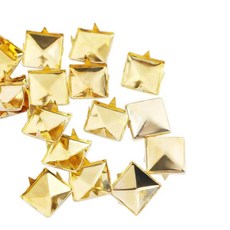 클로 스파이크 스팟 네일헤드 실버 탈부착 금속 스터드 바느질 장식 사각 리벳 의류, 색상: 3. gold / 크기: B. 8mm, 1개