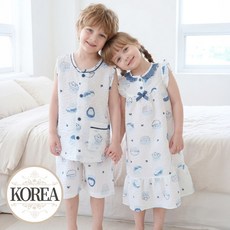 엠보싱 아동 잠옷 남아 여아 민소매 파자마 블리도치