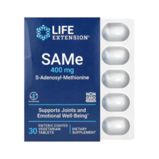 라이프익스텐션 SAMe s-아데노실-메티오닌 400mg 엔테릭 코티드 30 베지 정, 30정, 1개