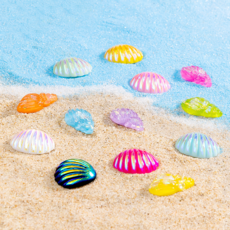 트윙클 소라 & 가리비 미니어처 젤캔들 테라리움 어항 장식, 퍼플 가리비