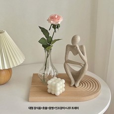 SN 추상 인물 모던한 인테리어 오브제 미니멀한 거실 장식품 창의적 홈데코 스타일 독특한 디자인, 대형 우측 트레이 5개 세트