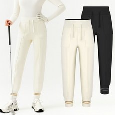 여성 골프바지 니트바지 가을 겨울 골프 조거팬츠 허리 밴딩 스판 여자 골프웨어 필드 연습복