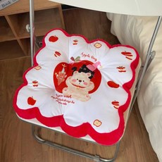 해피유통 유아용 귀여운 애플 데이 디자인 쿠션 푹신하고 편안한 아동용 좌석 쿠션, 그림, 1