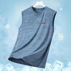 運動背心男生大尺碼夏天薄空調工作背心寬肩無袖t恤短袖上衣服短版運動上衣吸濕排汗涼感衣跑步坦克越野跑釣魚冰絲背心足球羽球衣