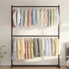 문리버 2단 행거 대형 스탠드 철제 옷걸이, 150 x 200cm