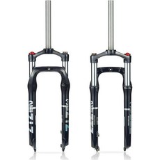 ZTZ 26 x 40 인치 두꺼운 타이어 MTB 서스펜션 포크 100mm 여행 거리 135mm 허브 간격 9mm QR 수동 잠금 오일 스프링 산악 자전거 앞 눈 해변 XC, silver