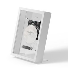 【CoolGeek】Music Frame Re:Cover 相框CD播放機, 1個, 晨曦白*2組,加購CD清潔組, 晨曦白