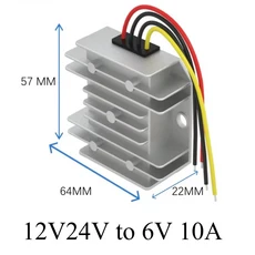 DC 벅 파워 컨버터 스텝 다운 방수 전원 공급 장치 9V 12V 24V 36V 6V 5A 30W, 02 12V24V to 6V 10A