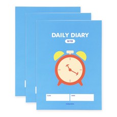 인디고어린이 [3권세트] 초등 우리학교 고학년 좁은칸 일기장 120g 내지, 블루세트 블루세트
