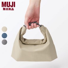 MUJI 무인양품 높이를 조절 할 수 있는 도시락 가방 L 런치 파우치 84843082, 01. Beige