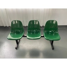 플라스틱 기차역 대합실 대기 벤치, P. 3인승 다크 그린, P. 3인승 다크 그린