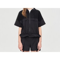 여성 반팔 트레이닝 셋업 점퍼 L21D1JP282_BK