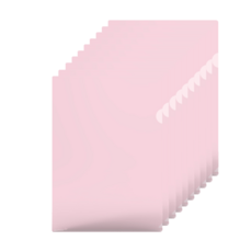 오피츄 A4 고급형 고투명 L자화일 L홀더 파일 문서보관, 50개, 분홍