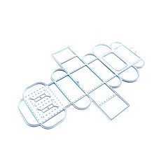 3D 속이 빈 오목한 직사각형 쿠키 박스 금속 절단 다이 스텐실 DIY 캔디 케이스 엠보싱 다이 컷팅 스크랩북 템플과 호환됨, 1개, 그림과 같이