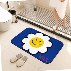 화장실 현관 주방 바닥 미끄럼 방지 흡수 발판 매트 욕실 출입구 안전 쿠션 깔개, 1개, 스매일 매트 그린 - DM757