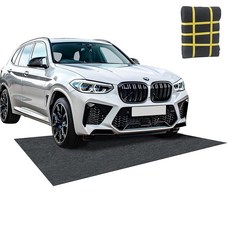 FUZEWANLI 152.4 x 182.9cm(60 x 72인치) 오일 유출 매트 - 차량 아래용 차고 바닥 매트 - 방수 흡수성 재사용 가능 세탁 가능 차고 바닥 또는