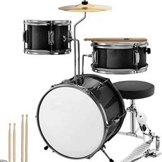 兒童爵士鼓套裝：初學入門款，幼兒敲打樂器，男女寶寶自學原聲鼓，培養音樂興趣, 黑色, 1個