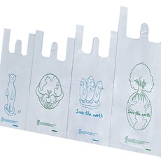 친환경 생분해 비닐봉투 썩는 비닐봉지, 100개, 10L