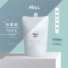 【愛美髮品】HML 中間酸PH4.5作用 燙髮中和劑 頭髮平衡液 沙龍燙髮藥水, 1個, 1L