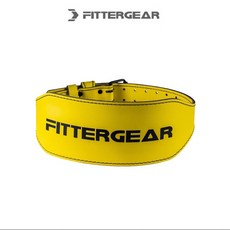 FITTERGEAR 牛皮健身腰帶, 黃色,L（腰101~110cm)
