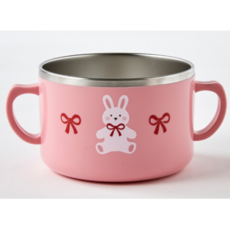 모던하우스 이중스텐 논슬립 리본래빗 깊은면기 17.5cm, 1개, PINK 핑크