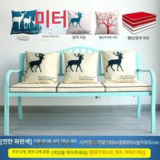 철제 벤치 펜션 카페 웨이팅 엔틱 가든 마당 의자 야외, 연한 파랑 3개 3개