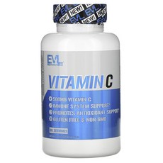 EVLUTIONNUTRITION 無麩質維生素C膠囊 500mg, 1瓶, 90顆