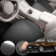 BMW E71 X6 (08~14) 30d (N57) 차량용 초슬림 통풍 시트 커버 블랙 2개 세트