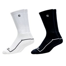 풋조이 프로드라이 크루 여성 골프양말 18346, 블랙, 2세트