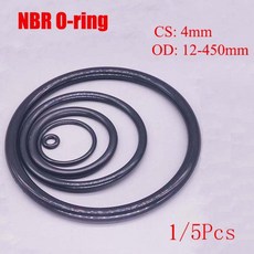 NBR O 링 도장 개스킷 두께 CS 4mm OD 12-450mm 니트릴 부티엔 고무 스페이서 내유성 와셔 둥근 모양, [80] OD 31 mm (5Pcs), [01] CS 4 mm