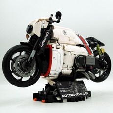 테크닉 호환블록 로터스 오토바이 만들기 모델 바이크, 1개, B. 블랙