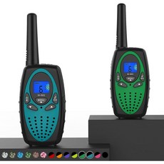 장거리 무전기 M880 양방향 무선전화기 성인용 마이크 LCD 화면/내구성 있는 노이즈 캔슬링 무전기 남녀용 야외 모험 크루즈 선박용 (파랑과 주황), 2 pack_M880 Blue Green 2 Pack, M880 Blue Green 2 Pack