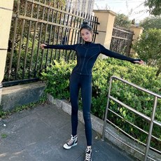 Yospth防曬衣緊身修身型運動外套女瑜伽服速乾長袖上衣健身服女款