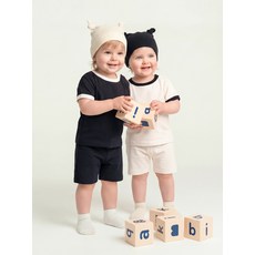 MILKBABY 심플 파프리카라벨 유아 여름내의 세트