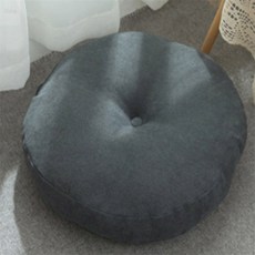 원형 동그란 편한 사무실 거실 좌식 의자 방석쿠션 55cm 챠콜 벤치방석