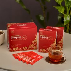 진생베리 차 / 뇌건강 인지력 영양제 / 4년근 인삼 열매 분말 파우더 / 건강식품 진생 인삼 차 / 손님 접대 대접 커피 말고 대신 50포, 150g, 50개입, 1개