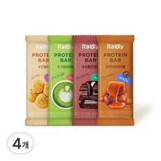 랠리 프로틴바 (초코 카라멜 그린티 인절미), 58g, 4개