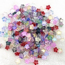 별모양 비즈 아크릴 별비즈 30P 색상선택, 혼합
