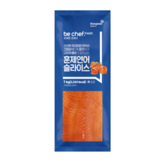동원 비셰프 훈제연어 슬라이스, 1kg, 1개