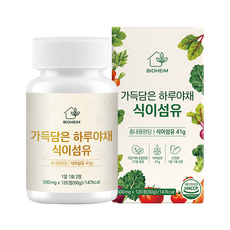 바이오하임 가득담은 하루야채 식이섬유, 1개, 120정