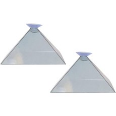 스마트 휴대폰용으로 휴대할 수 있는 아린다 3D 홀로그램 피라미드 디스플레이 프로젝터 비디오 스탠드, 2pcs