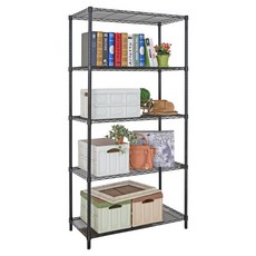 45X90X120/150/180/210/240cm 五層置物架 3色可選, 5層, 銀色