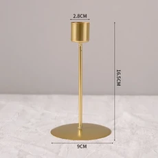 내구성 다리미 캔들 거치대 식탁 가정용 주방 바 장식 간단한 싱글 브래킷 1 개, 02 Gold short, 01 1개