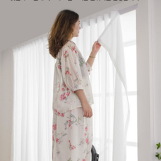 무타공 쉬폰 커튼 찍찍이 화이트 간편 심플 거실 인테리어 가림막 봉없는 베란다 주방 무타공 레이스 커튼