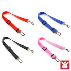 토토만리빙스테이 차량용 애견 안전벨트 길이조절 드라이브 안전용품, 1개, 빨강